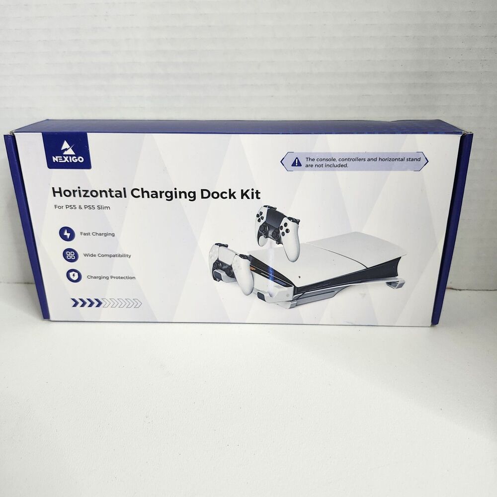 NexiGo Horizontal PS5 Charging Dock Kit, Dual Charging Station